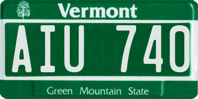 VT license plate AIU740