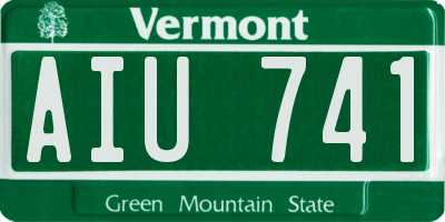 VT license plate AIU741
