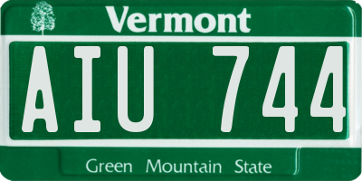 VT license plate AIU744