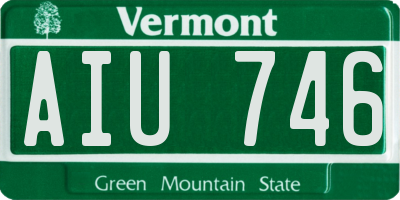 VT license plate AIU746