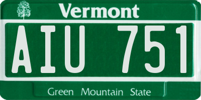 VT license plate AIU751