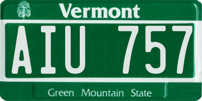 VT license plate AIU757
