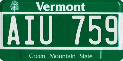 VT license plate AIU759