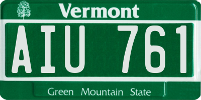 VT license plate AIU761
