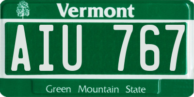VT license plate AIU767