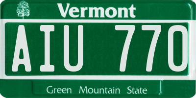 VT license plate AIU770