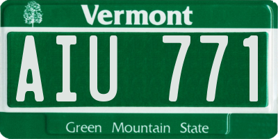 VT license plate AIU771