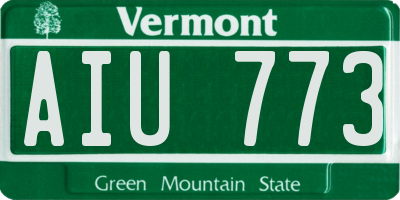 VT license plate AIU773