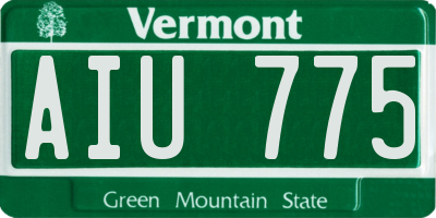 VT license plate AIU775