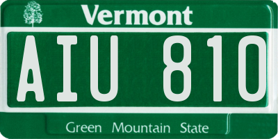 VT license plate AIU810