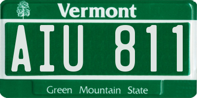 VT license plate AIU811
