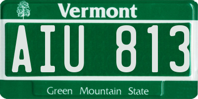 VT license plate AIU813