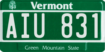 VT license plate AIU831