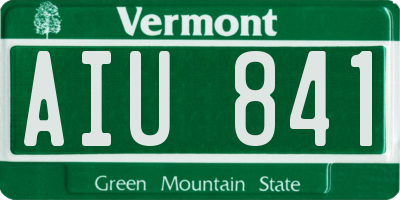 VT license plate AIU841