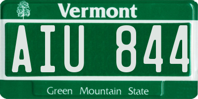 VT license plate AIU844