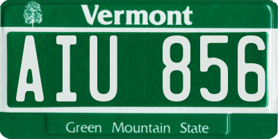VT license plate AIU856