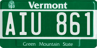 VT license plate AIU861