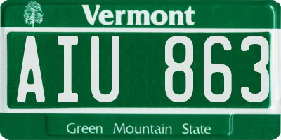 VT license plate AIU863