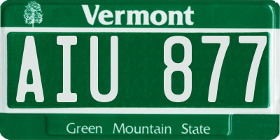 VT license plate AIU877