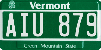 VT license plate AIU879