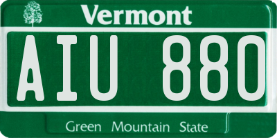 VT license plate AIU880