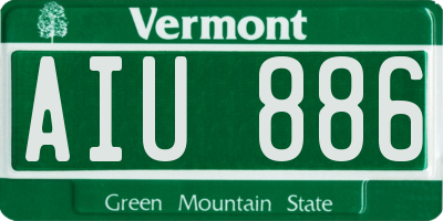 VT license plate AIU886