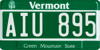 VT license plate AIU895