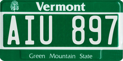 VT license plate AIU897