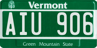 VT license plate AIU906