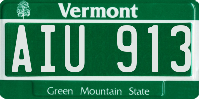 VT license plate AIU913