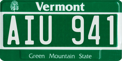 VT license plate AIU941