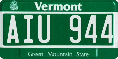 VT license plate AIU944