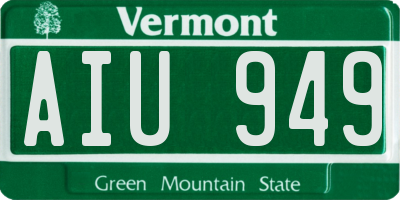 VT license plate AIU949