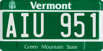 VT license plate AIU951