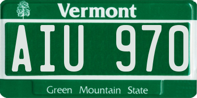 VT license plate AIU970