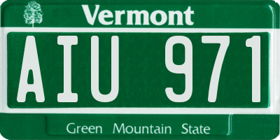 VT license plate AIU971