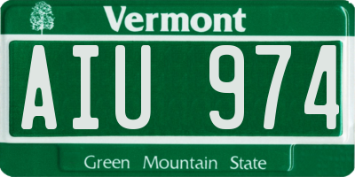 VT license plate AIU974