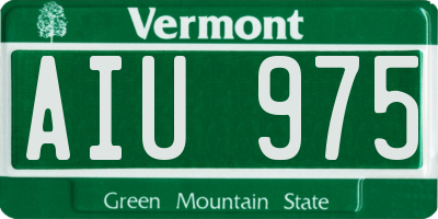 VT license plate AIU975