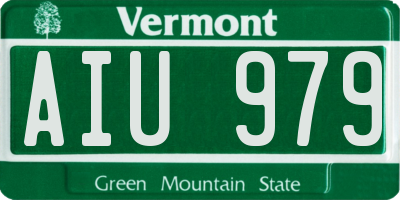 VT license plate AIU979