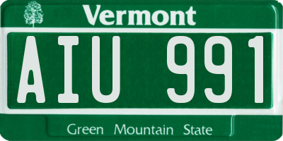 VT license plate AIU991