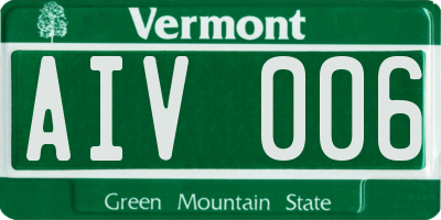 VT license plate AIV006