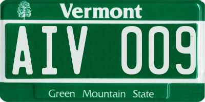 VT license plate AIV009