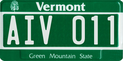 VT license plate AIV011