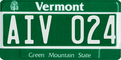 VT license plate AIV024