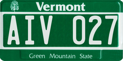 VT license plate AIV027