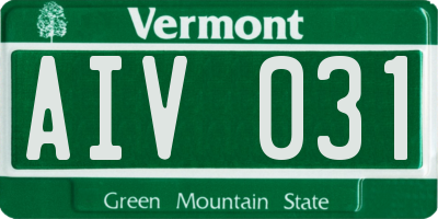VT license plate AIV031