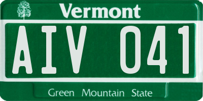 VT license plate AIV041