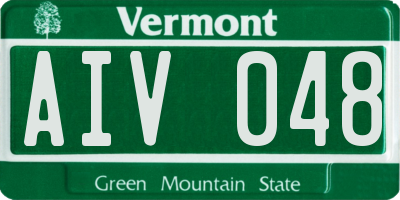 VT license plate AIV048