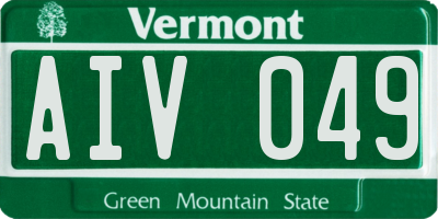 VT license plate AIV049