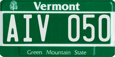 VT license plate AIV050